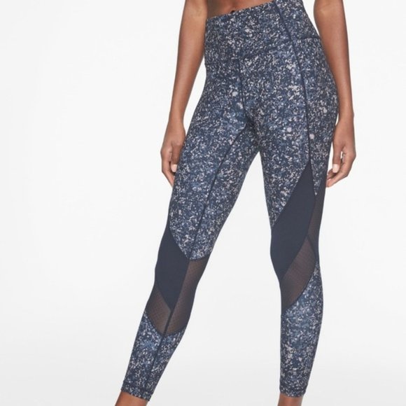 Athleta Pants - NWOT Athleta Blue Sandstone Mesh Leggings